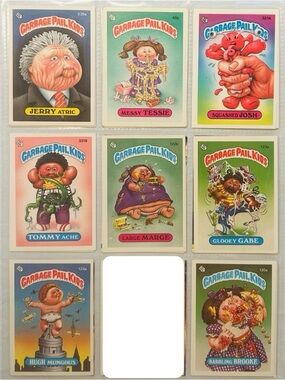 Vintage 1980’s Garbage Pail Kids Collectible Sticker Cards (Lot of 8) -VGC GPK36